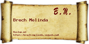 Brech Melinda névjegykártya